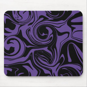 Mousepad Rato de mármore roxo e preto