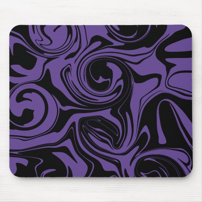 Mousepad Rato de mármore roxo e preto (Frente)