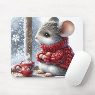Mousepad Rato De Natal Com Cacau Quente A Vapor