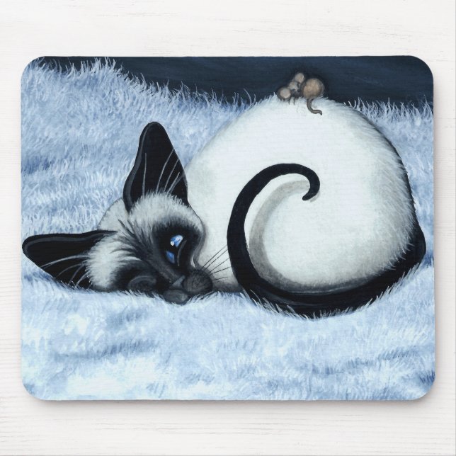 Mousepad Rato de Papo Siamese, por Bihrle (Frente)
