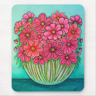 Mousepad Rato de Pretty in Pink Cosmos por Lisa Lorenz