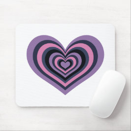 Mousepad Rato de Tira Coracao Listrado Retro