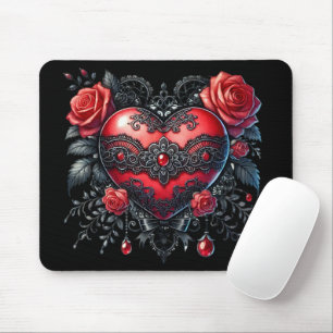 Mousepad Rato de Valentino Coração Gótico