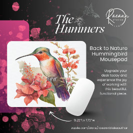 Mousepad Rato de volta à Natureza Beija-flor