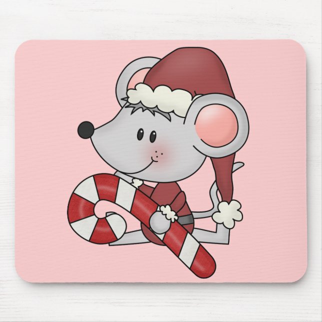 Mousepad Rato do Natal com bastão de doces (Frente)