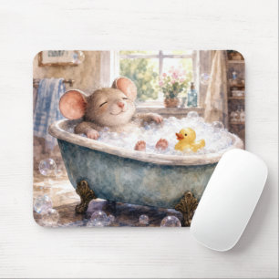 Mousepad Rato em um Banho de Espuma