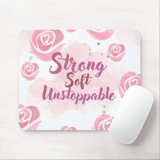 Mousepad Rato feminino cor de rosa claro
