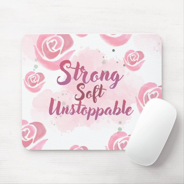 Mousepad Rato feminino cor de rosa claro (Com mouse)