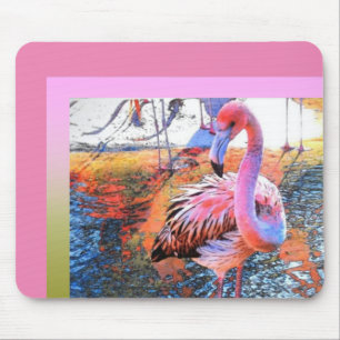 Mousepad Rato Flamingo Rosa-Rosa