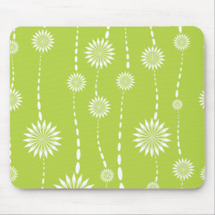 Mousepad Rato floral do computador do verde limão chique