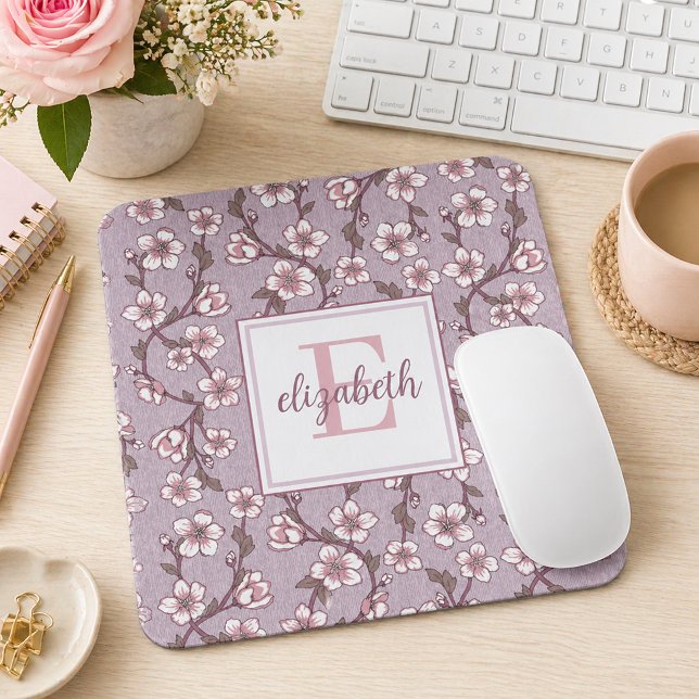 Mousepad Rato Floral Personalizado Presente para Colegas de (Personalized Gift Idea)