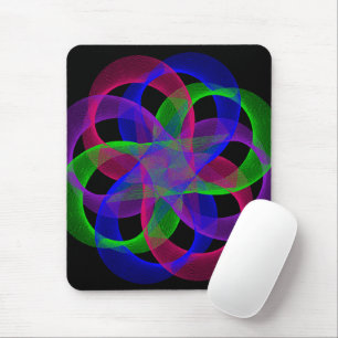 Mousepad Rato Geométrico de Malha de Duplo Loop