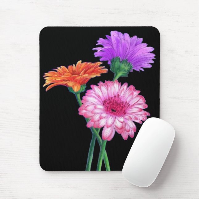 Mousepad Rato Gerbera Daisy (Com mouse)