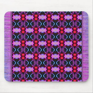 Mousepad Rato-mouse púrpura e azul-padrão vibrante