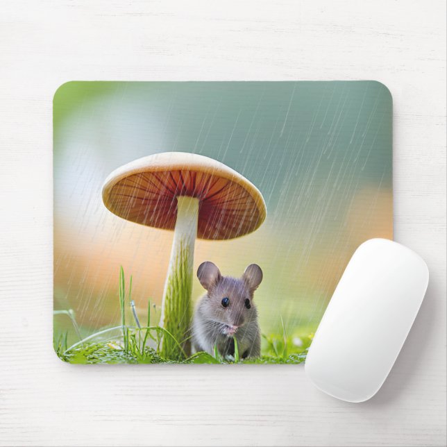 Mousepad Rato Na Chuva (Com mouse)