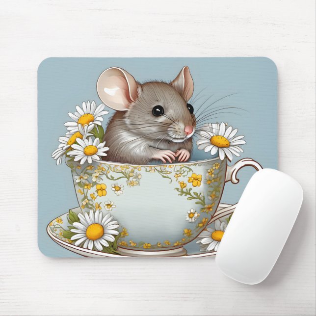 Mousepad Rato No Teacup (Com mouse)