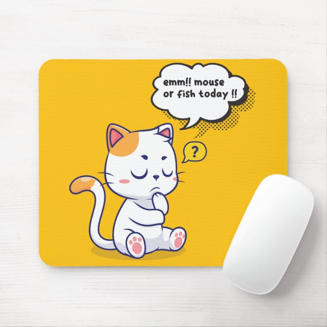 Mousepad Rato ou Peixe? - animal de estimação engraçado - G (Com mouse)