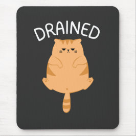 Mousepad Rato para dias de bateria baixa do gato engraçado 