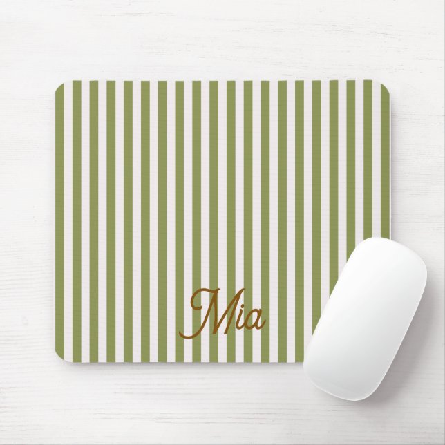 Mousepad Rato Personalizado com Listras e Nome Personalizad (Com mouse)