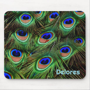 Mousepad Rato Personalizado com Pena de Pavão