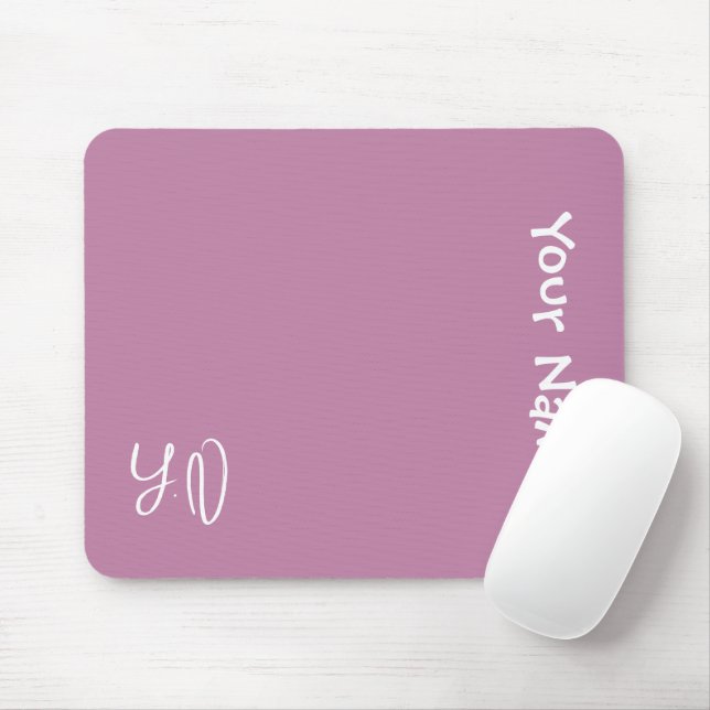 Mousepad Rato Personalizado Fofo – Presente com Nome e Inic (Com mouse)