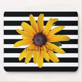 Mousepad Rato preto amarelo Susan Photo Black Stripe P