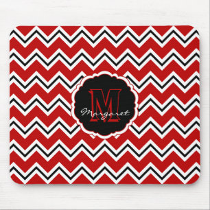 Mousepad Rato SC Chevron Pad-Red, Branco e Preto