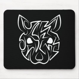 Mousepad Rato Tribal Negro e Branco