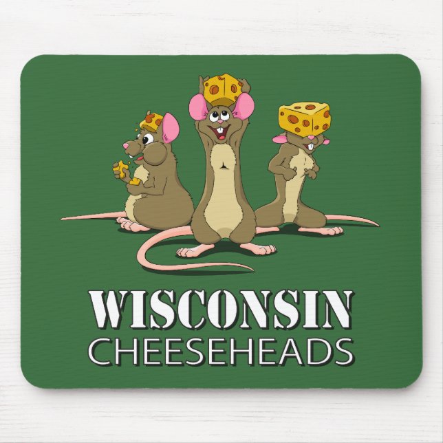 Mousepad Ratos de Wisconsin Cheesehead (Frente)