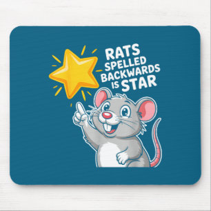 Mousepad Ratos Escritos ao Contrário é Estrela Brincadeira