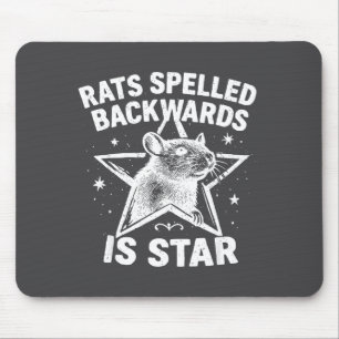 Mousepad Ratos Escritos ao Contrário é Star