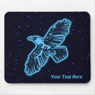 Mousepad Raven Azul Brilhante Nas Estrelas