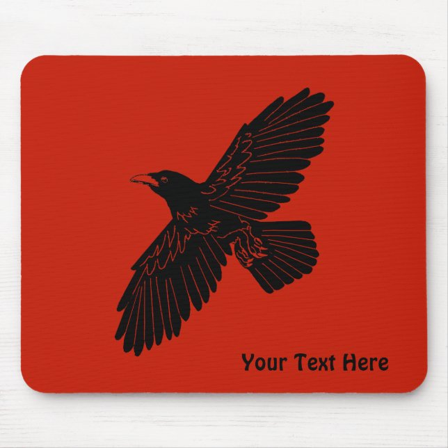 Mousepad Raven Em Vermelho (Frente)