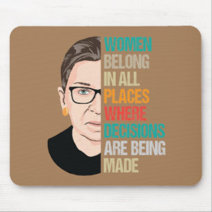 Mousepad RBG, RBG Citação, Mulheres Em Todos Os Lugares