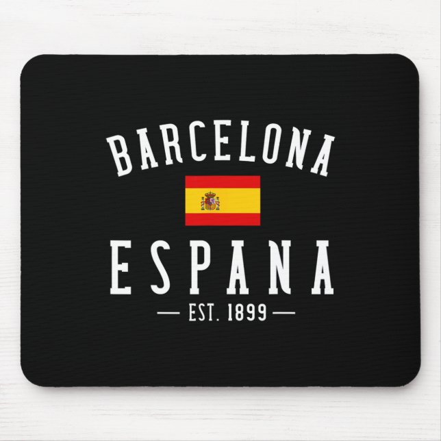 Mousepad Rcelona Espanha Espanha Est. Bandeira Mapa Souveni (Frente)