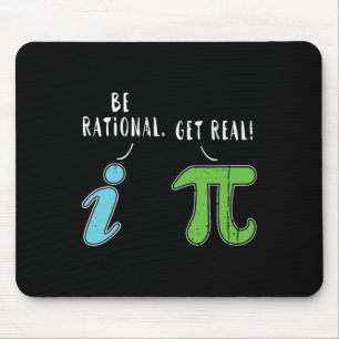 Mousepad Real Be Rational Engraçado Math Memth Nerd Pi Day