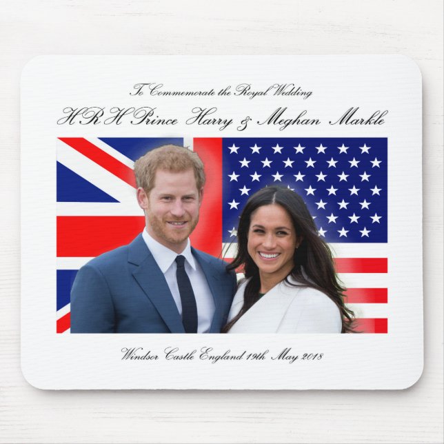 Mousepad Real Casamento Príncipe Harry e Meghan Markle (Frente)