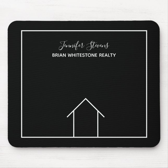 Mousepad Real Estate House Black White Realator (Frente)