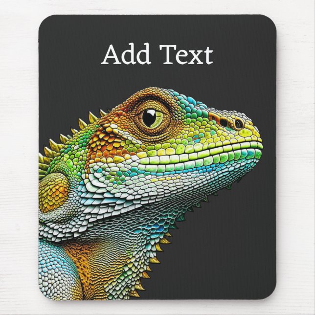 Mousepad Realista Lizard Iguana Personalizado (Frente)