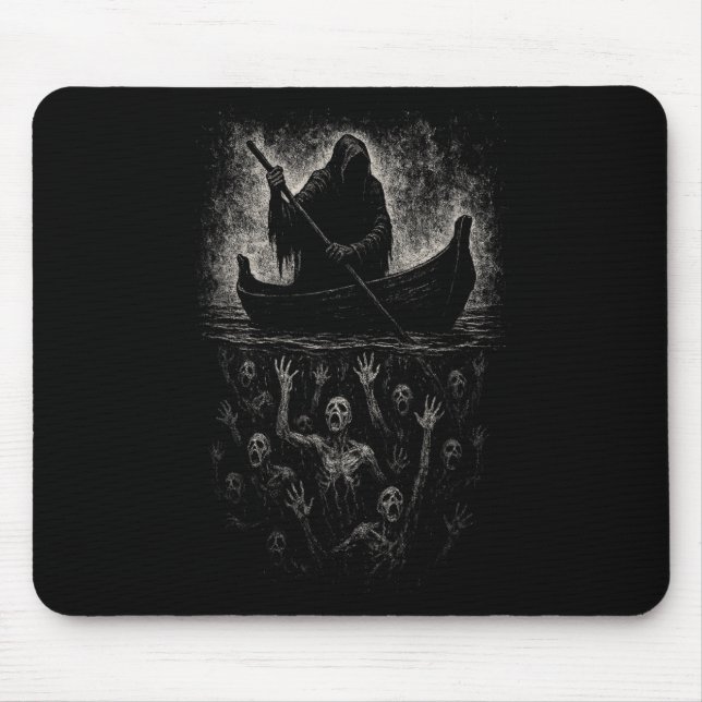 Mousepad Reaper Horror Gótico Charon Hades Underworld Mytho (Frente)