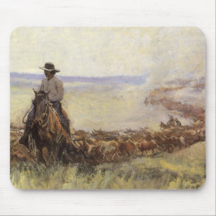 Mousepad Rebanho da fuga a Wyoming por WHD Koerner