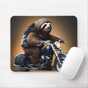 Mousepad Rebel Sloth: Uma Motobicicleta Que Caminhava Com U