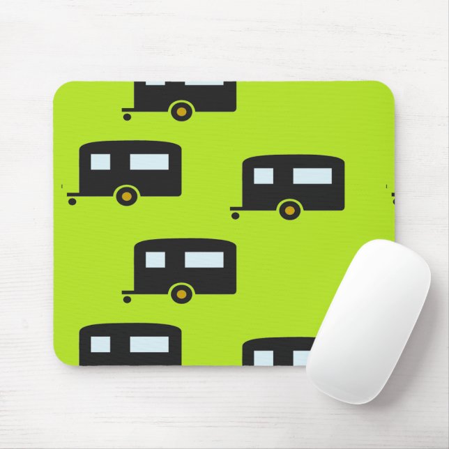 Mousepad Reboques de campismo a verde (Com mouse)