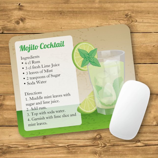 Mousepad Receita de Mojito (Criador carregado)
