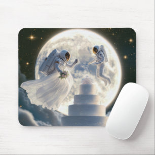 Mousepad Recém-casados astronautas ao luar
