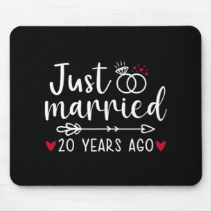 Mousepad Recem casados Casal Engraçado Marido 20 Anniv