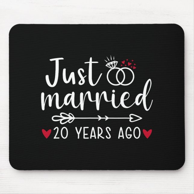 Mousepad Recem casados Casal Engraçado Marido 20 Anniv (Frente)