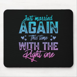 Mousepad Recem casados Engraçado Novamente Casal Noivo Segu