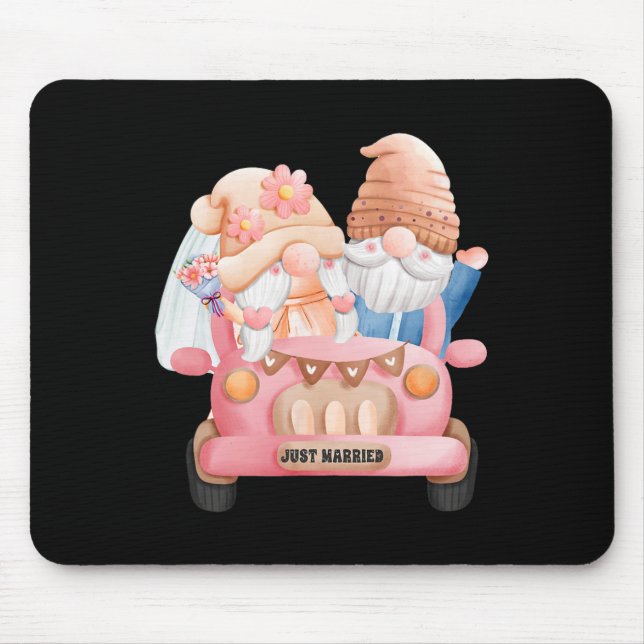 Mousepad Recem casados Gnomo Newlywn Nolywn Groom Co (Frente)