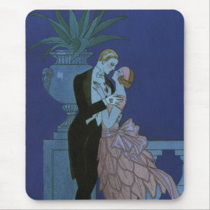 Mousepad Recém-casados Vintage Art Déco, Oui de George Barb